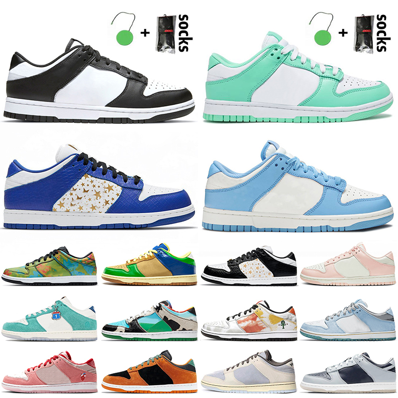 

Top Fashion Women Mens Sb Running Shoes Skateboard Luxurys Designers Sneakers Black White Green Glow Blue Coast Street Hawker Chunky Trainers, A42 raygun tie dye white 36-45