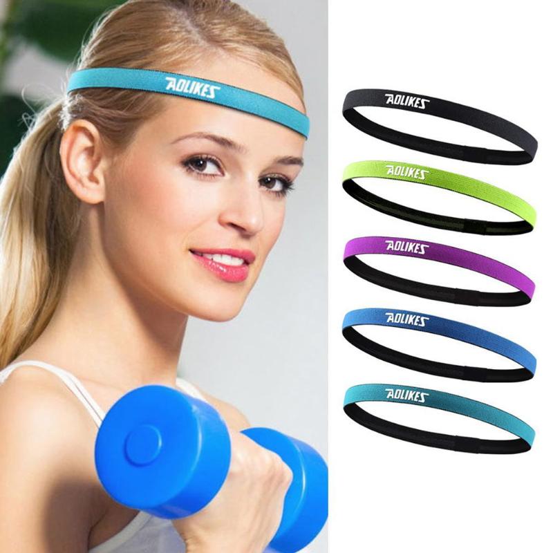 

Women Men Yoga Hair Bands Sports Headband Anti-slip Elastic Sweatband Running Biking Headscarf Outdoor Sport Hairband, Yellow;black