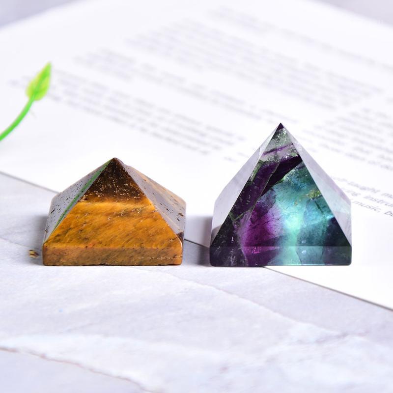 

Decorative Objects & Figurines Natural Fluorite Crystal Pyramid Quartz Healing Stone Chakra Reiki Tiger Eye Point Home Decor Crafts Of Gem 1