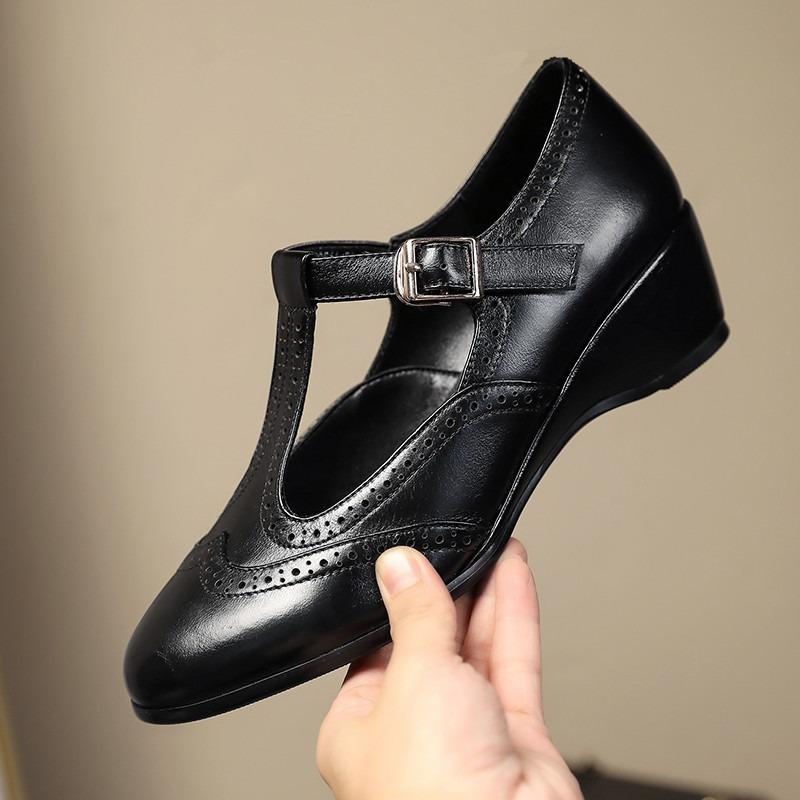 

Dress Shoes High Heels Women Wedge Fashion Sweet Office Ladies Pumps Spring Autumn Black