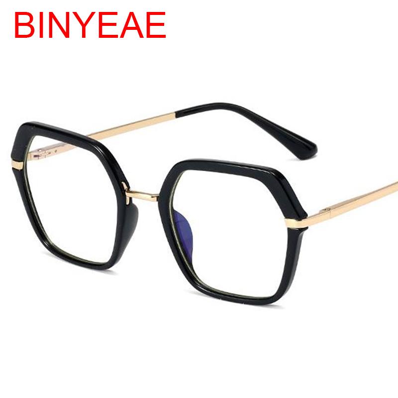 

Blue Light Blocking Glasses 2021 Women Hexagon Square Eyeglasses Frame Vintage Computer Men Optical Spectacle Oculos Fashion Sunglasses Fram