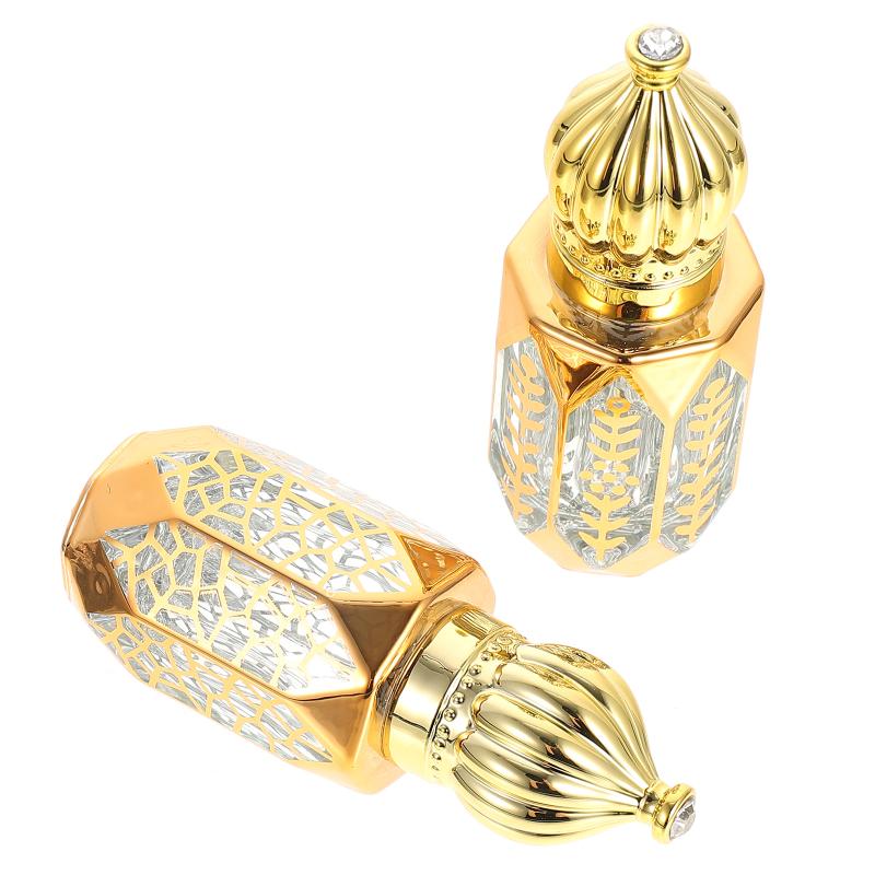 

Storage Bottles & Jars 2pcs Roll-On Glass Perfume Essential Oil For