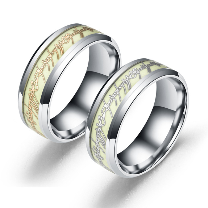 

Newfangled Glow in Dark Lord of the Ring Fashion Magic Rings with Metal Stickers