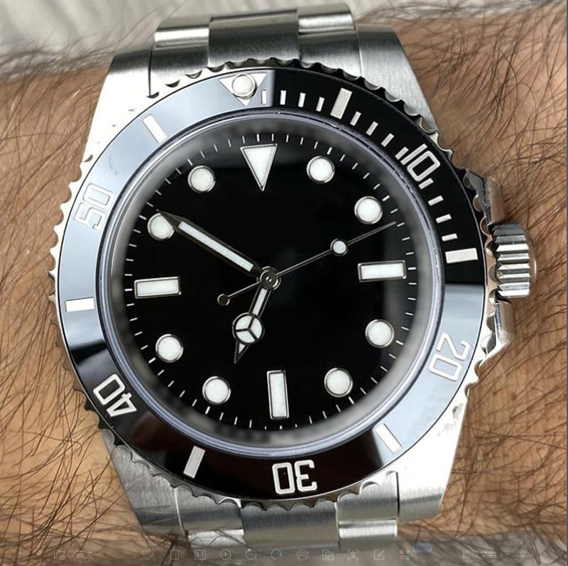 

most fashionable men mechanical watch the latest sales leader gliding pointer ceramic rotating bezel night luminous dial 2813 automatic movement men's watchs, Business card case