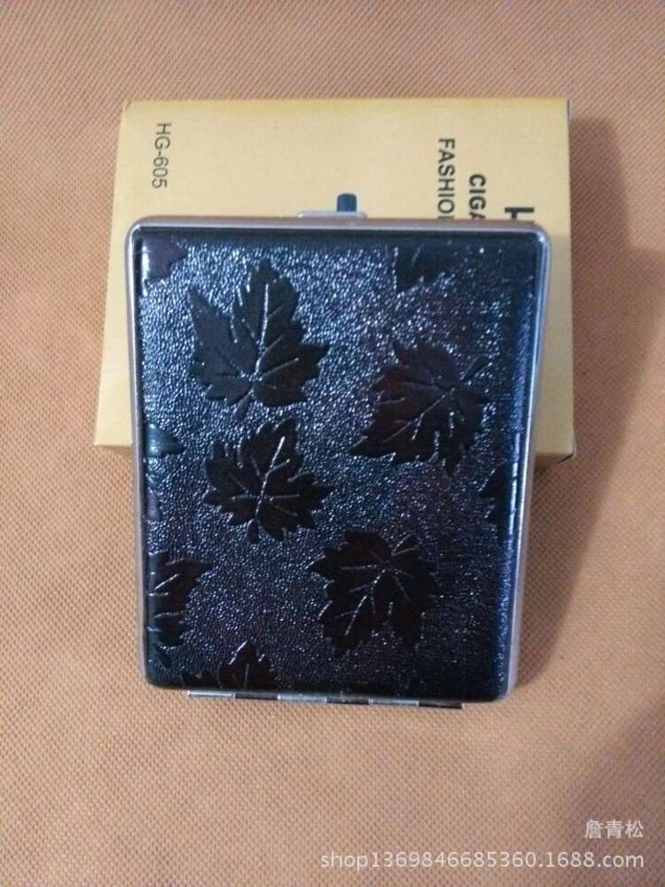

Cigarette case Haojue leather extended 20 pack ultra-thin men's boutique case cigarette holder without lighter