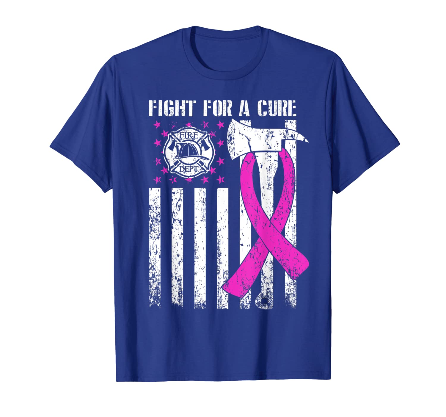 

fight for a cure firefighter tshirt breast cancer gifts, White;black