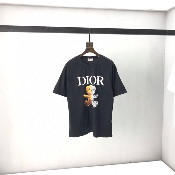 

Summer T-shirt fashion men's and women's clothing with embroidered letter print shirt casual large size loose top breathable tee h, White;black