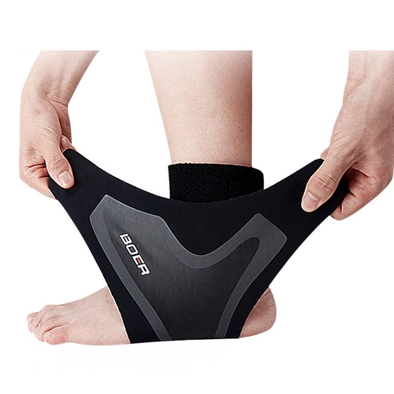 

Ankle Support Boer Sports Safety Guard Protection Fix Sprained Pressure Pad Protector, Black right