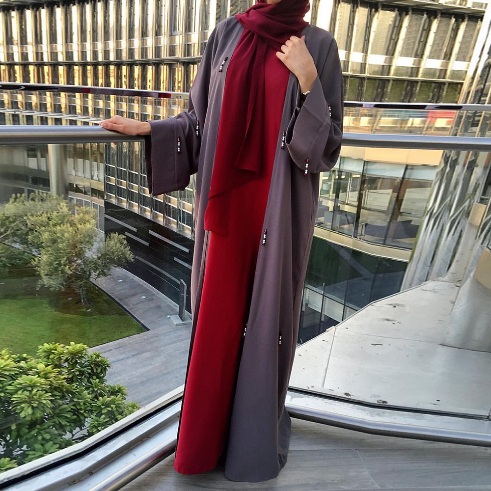 

Eid Mubarak Kaftan Dubai Abaya Turkey Kimono Cardigan Hijab Muslim Dress American Islamic Clothing Abayas For Women Robe Femme