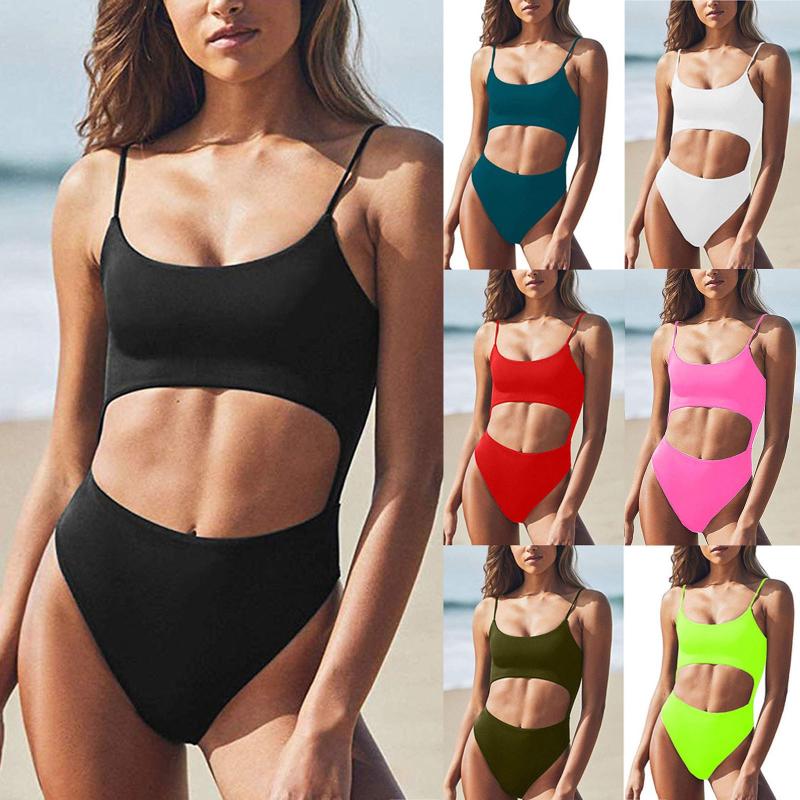 

Women' Swimwear One Piece Swimsuit Women 2021 Push Up Monokini Biquini Swimming Bathing Suit For Backless Bodysuit Beach Wear, Black