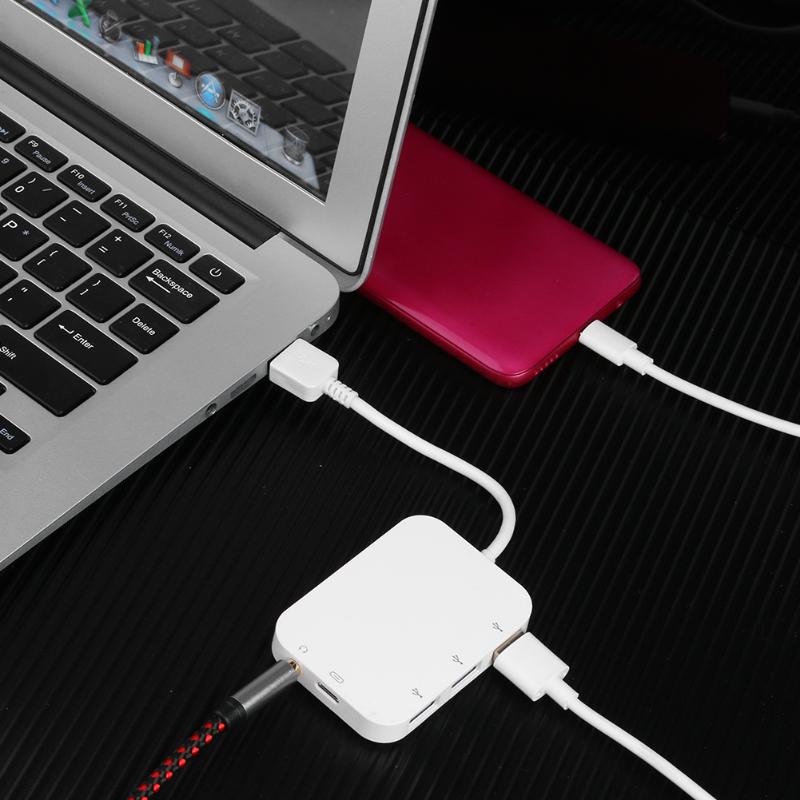 

3.0 HUB Portable 5Gbps Set 3 USB3.0 Audio Type C Female Adapter Office Caring Computer Supplies For Laptop PC USB Hubs