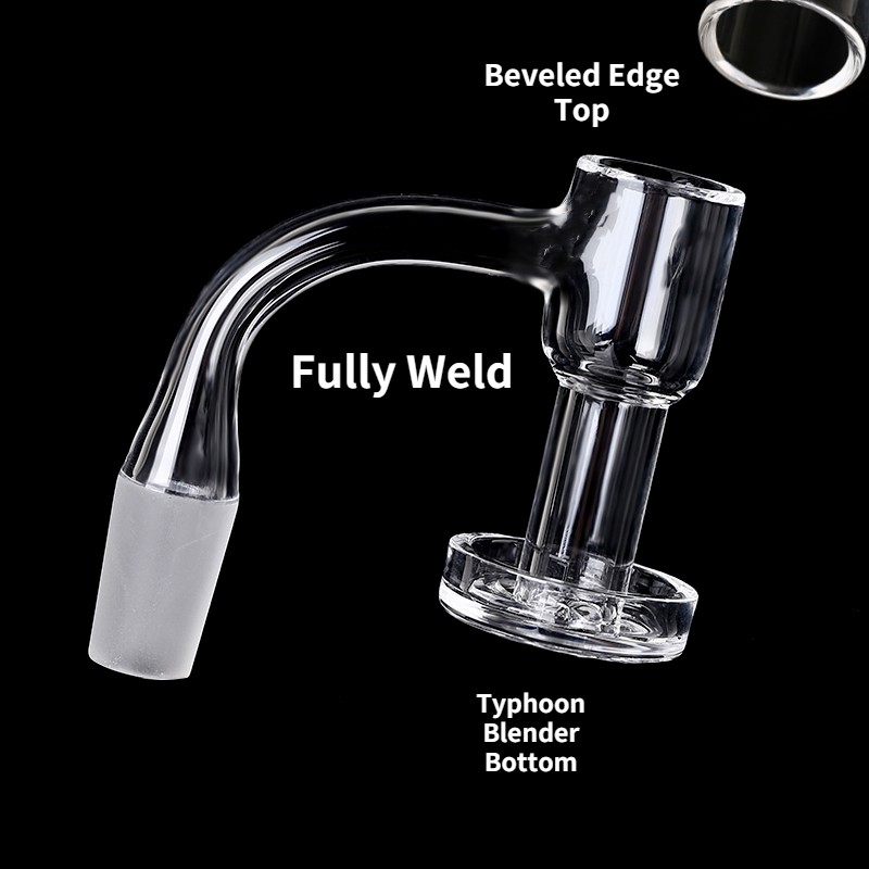 

Smoke Fully Weld Beveled Edge Top OD 20mm Terp Slurper Quartz Banger Nail with Typhoon Blender Bottom for oil rigs