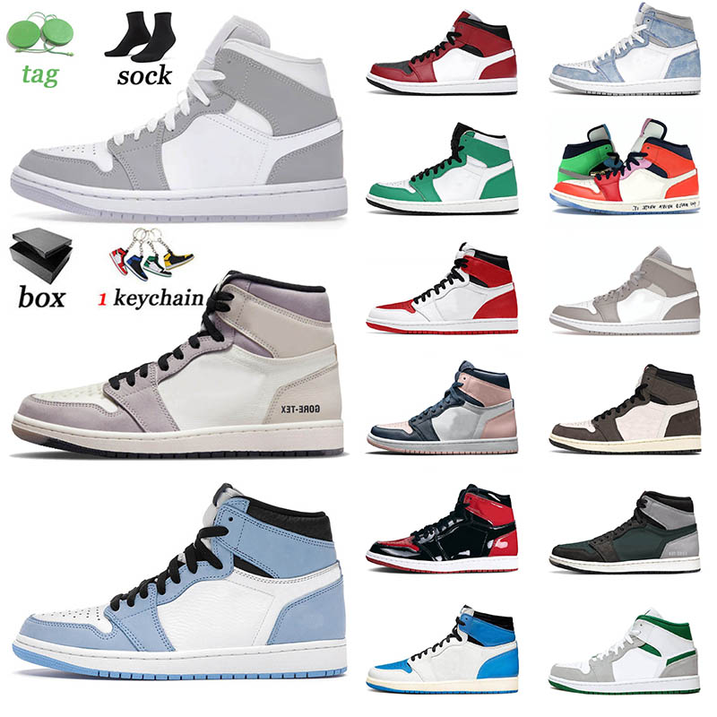 

2021 Fashion Deisgner Jumpman 1 1s Basketball Shoes Seafoam Light Fusion Red Bred Patent Wolf Grey Aluminum Womens Mens Sneakers Trainers, B43 cactus jack 36-45