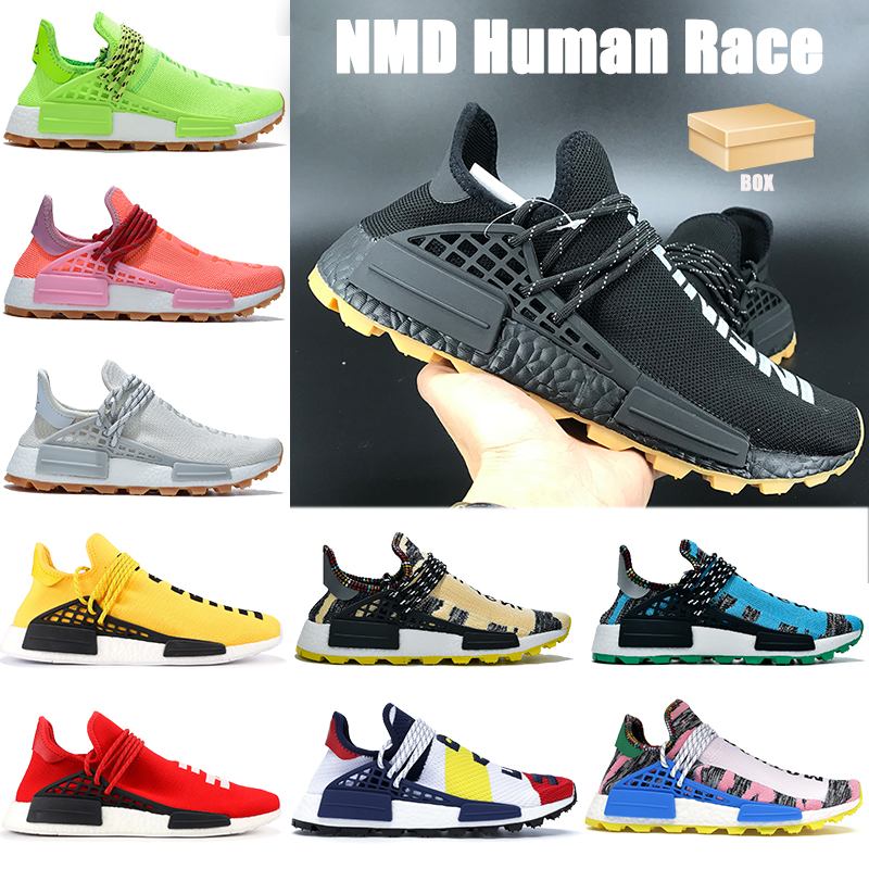 

With Box NMD Human Race mens Runing Shoes infinite species solar pack blue YOU NERD HU Hue men women sneakers trainers, Bubble wrap packaging