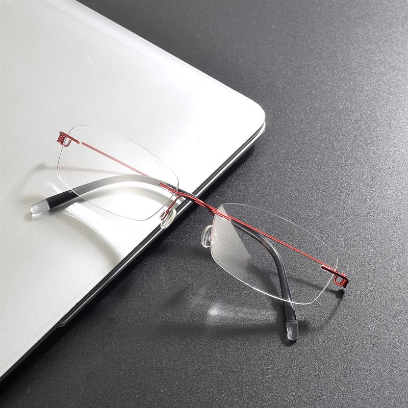 

Fashion Sunglasses Frames Pure Titanium Rimless Optical Glasses Ultralight Myopia EyewearMen Women Frameless Prescription Eyeglasses Frame