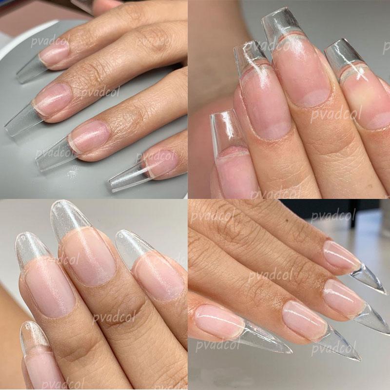 

Gel X Nails Long Coffin Stiletto Full Cover Sculpted Extension System False Nail Tips 240pcs/bag, Coffin long