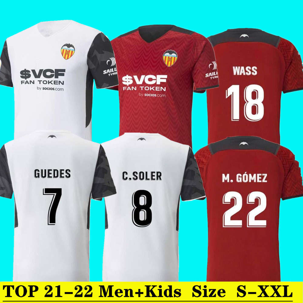 

21 22 Valencia CF Soccer Jerseys C.SOLER 2021 2022 camiseta CUTRONE GAMEIRO OLIVA GAYA MANU VALLEJO Football Shirt M.GOMEZ G.PAULISTA Mens Jersey Kids Kit tops thai, 21/22 home