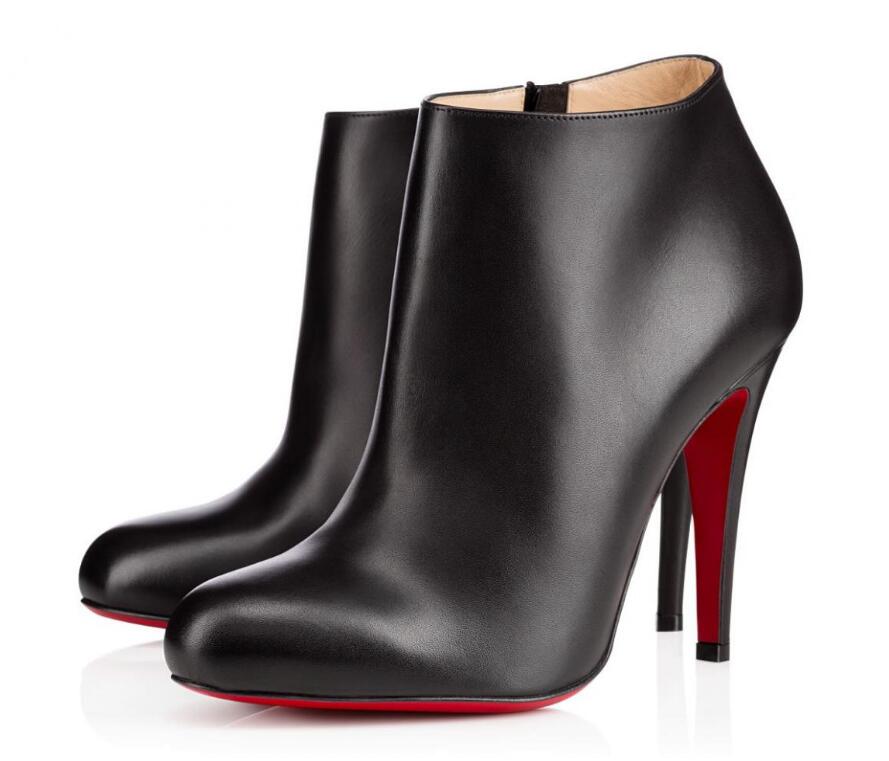 

Winter Famous Belle Ankle Boots Lady Red Bottom Boot Women Party Wedding Dress High Heels Fashion Martin Booties EU35-43,With Box