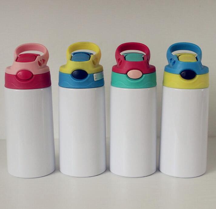 

fedex DIY sublimation 12oz watter bottle stainless steel sippy cup straw cups good quality for kids, Mixed colors