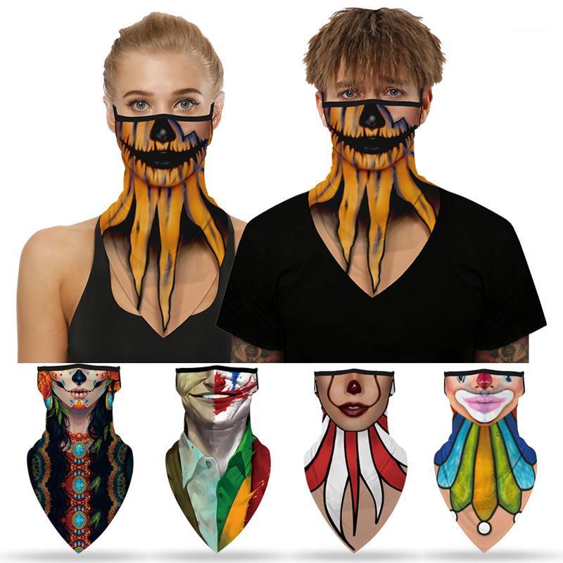 

Scarves Funny Joker Skeleton Print Balaclava Bandana Ski Face Mask Scarfs Camping Cycling Fishing Neck Gaiter Men Women Triangle
