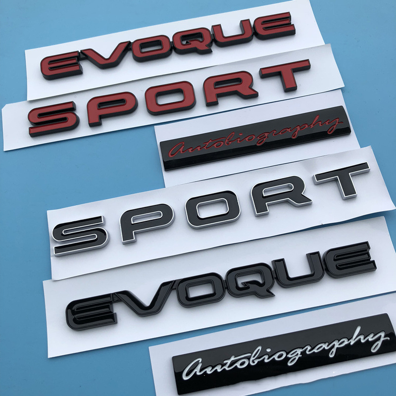

SPORT EVOQUE Letters Emblem Bar Logo for Land Range Rover SV Autobiography ULTIMATE Edition Bar Badge Car Styling Trunk, Colour