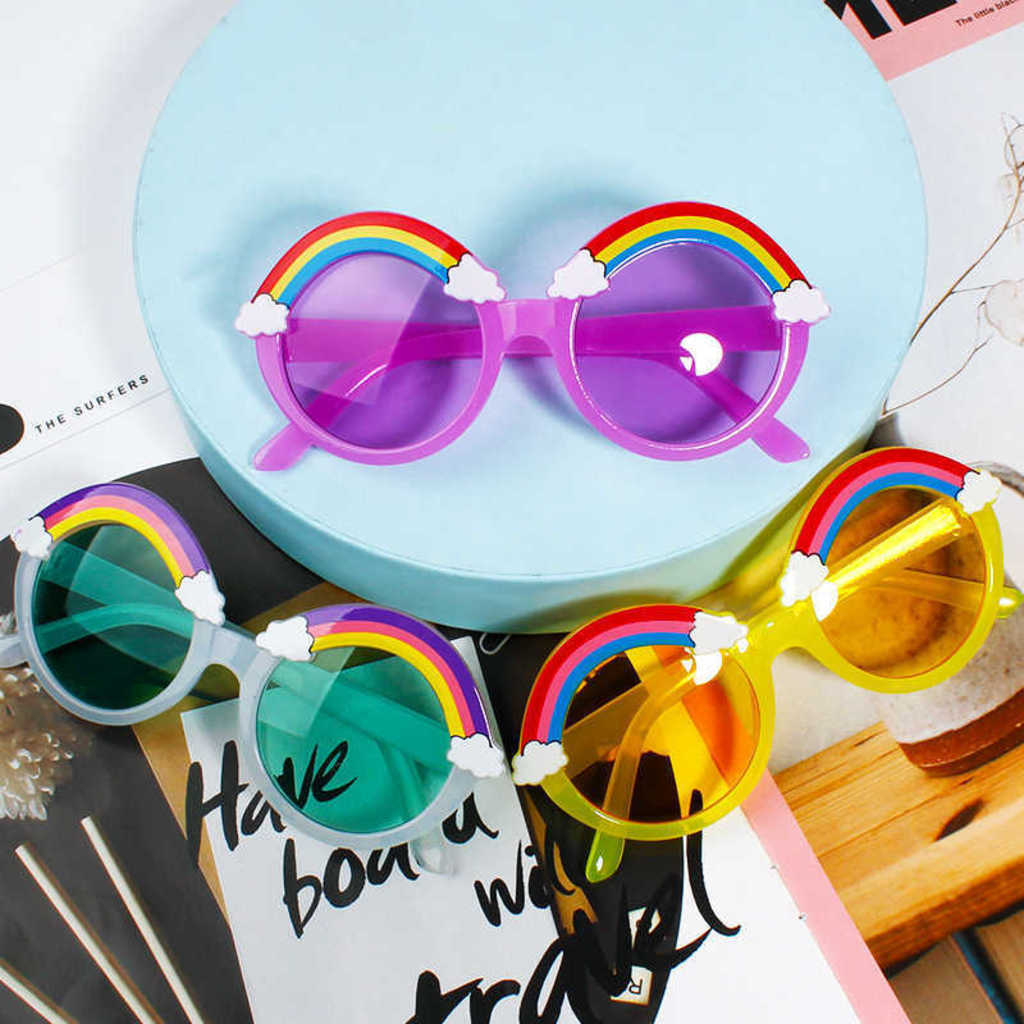 

Children's Sunglasses Anti Ultraviolet Rainbow Round Glasses Candy Colors Kids Summer Outdoor Sun Glasses For Girls Boys Decoration G694XXW