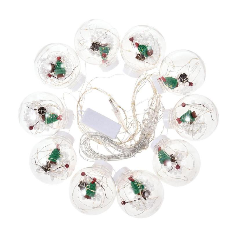 

Christmas Decorations Ball Santa LED Curtain Light String Tree Hanging Pendant For Home Party Year Decoration