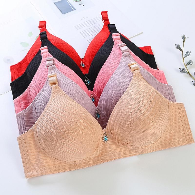 

Women Wireless Bras Woman Push Up Thin Cotton Soft Comfort Wire Free Breathable Bralette Tops BH Girl Large Size 36-42 Bra