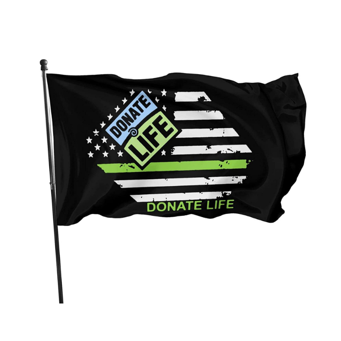 

Donate Life 3x5ft Flag 100D Polyester Banners Indoor Outdoor Vivid Color High Quality With Two Brass Grommets