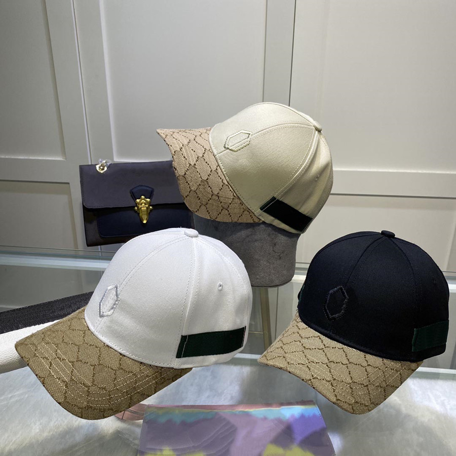 

Designer Ball Caps Fashion Patchwork Hat Letter Plaid Hats Striped Design for Man Woman Adjustable Cap 3 Colors Top Quality, C1