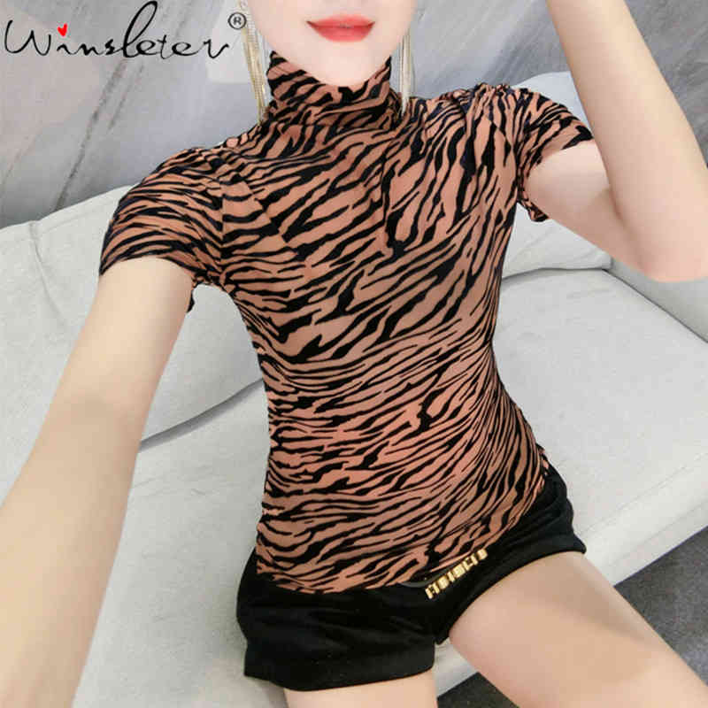 

Women's T-Shirt Summer Korean Style Sexy Mock Neck Veet Jacquard Weave Women Tops Short Sleeve Casual Bottoming Shirt Tee 2021 T13, Black t shirt