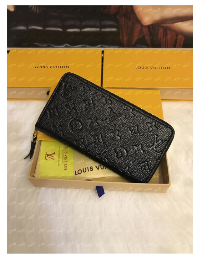 

lv louis 9 vitton 2021 Fashion style men Women Long Wallet zipper Genuine leather designer wallet purse handbag wallets purses, Red;black
