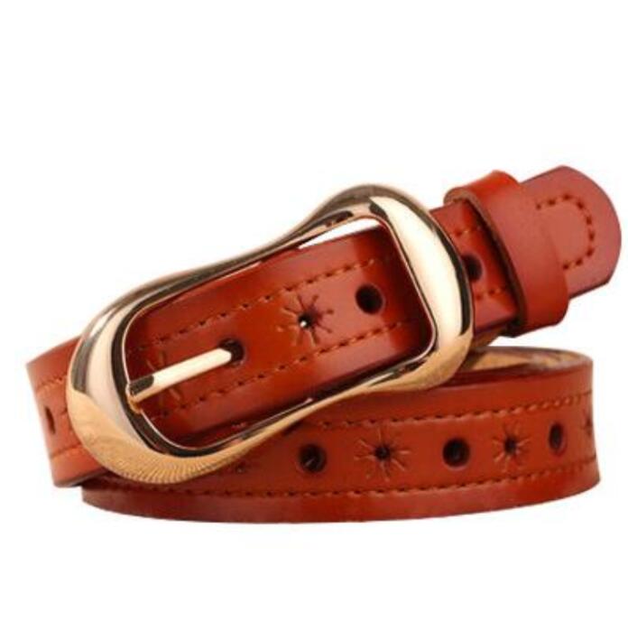 

Women's leather pure cow leather belt 105cm, Brown