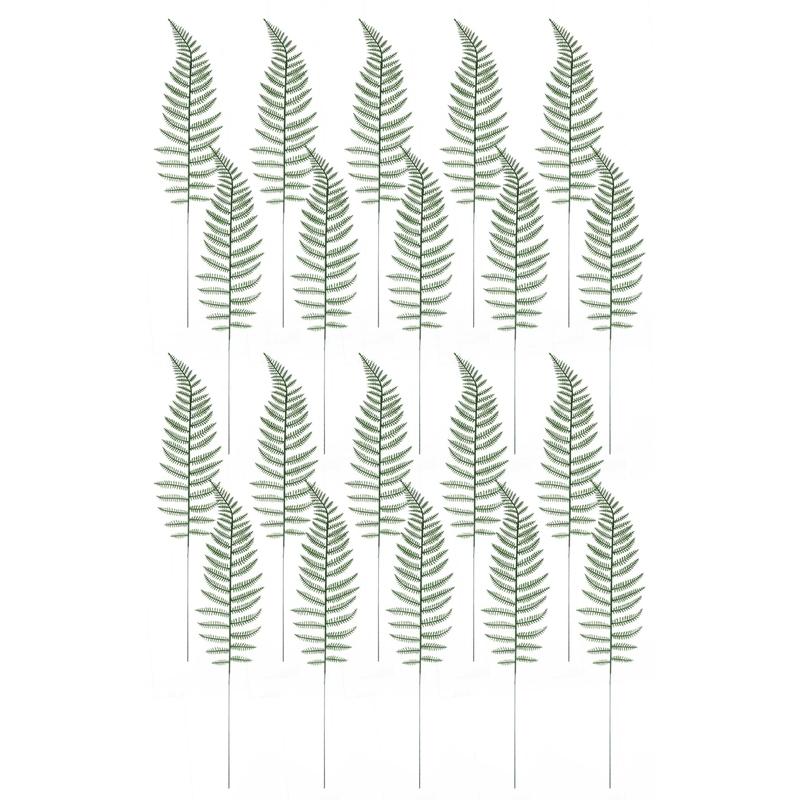 

Decorative Flowers & Wreaths 20PCS Artificial Boston Fern Bush Plant Faux Leaves Green Plants For Home Decor