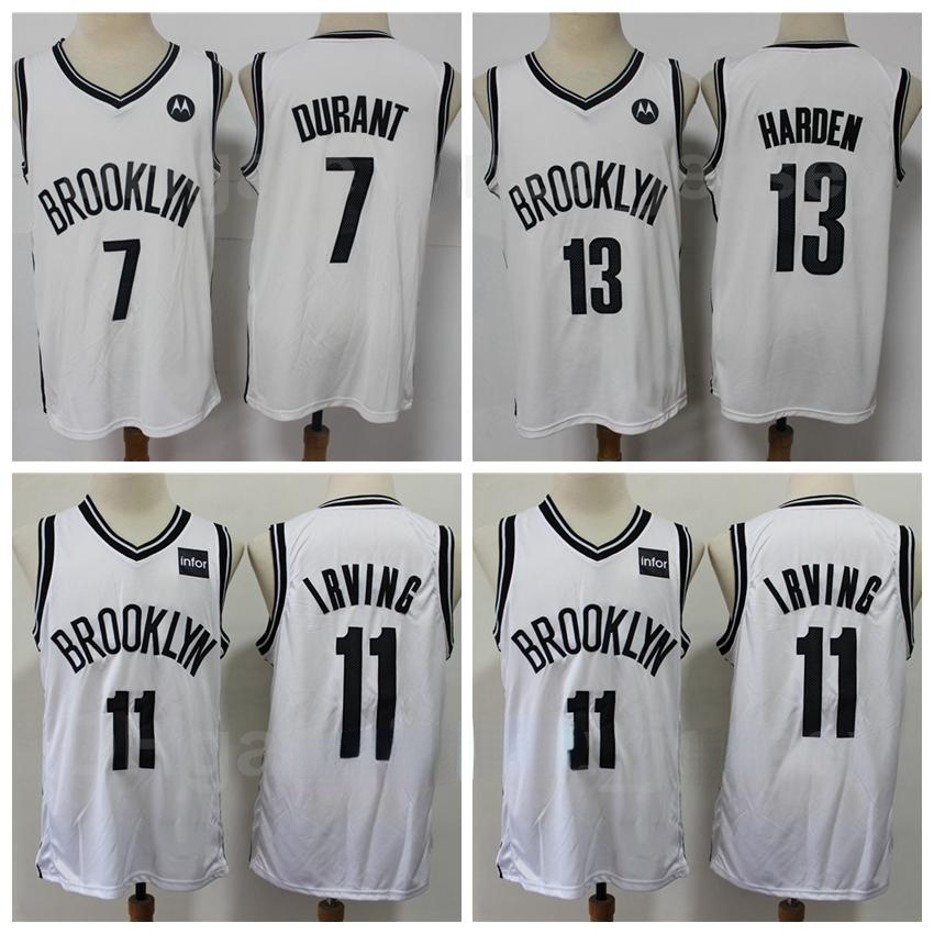 

Hot Jersey Men Basketball 7 Kevin Durant Jersey 13 James Harden 11 Kyrie Irving Blue White Black Red Grey Yellow All Stitched Breathable Pur