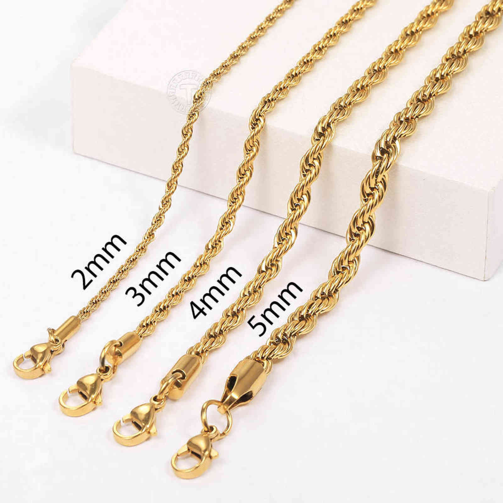 

Chic Gold Silver Color Twisted Cable Chain Bracelets for Women Men Unisex Stainless Steel Rope Bangle Length Adjustable Kbb13a