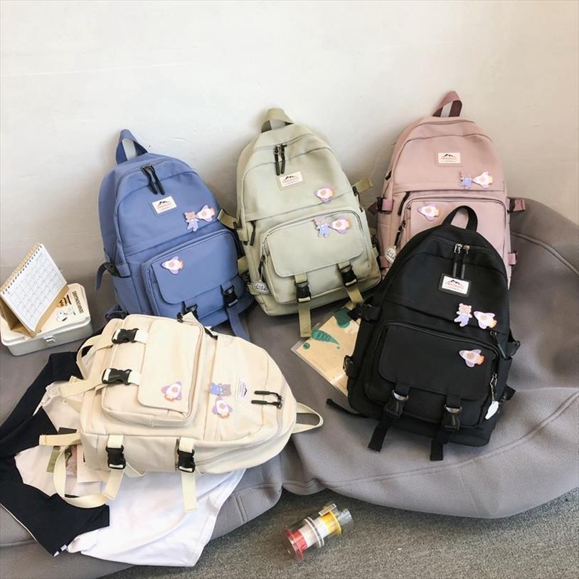

stylish large capacity schoolbags female college backpack for teenages girls high school bookbags lady women travel backpacks