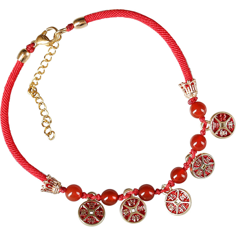 Xianlan104 Coin Money, Many Were 2021 New Female Cloisonne Ancient National Wind Restoring Ancient Ways Is The Red Rope Leash Coar-image-706518190