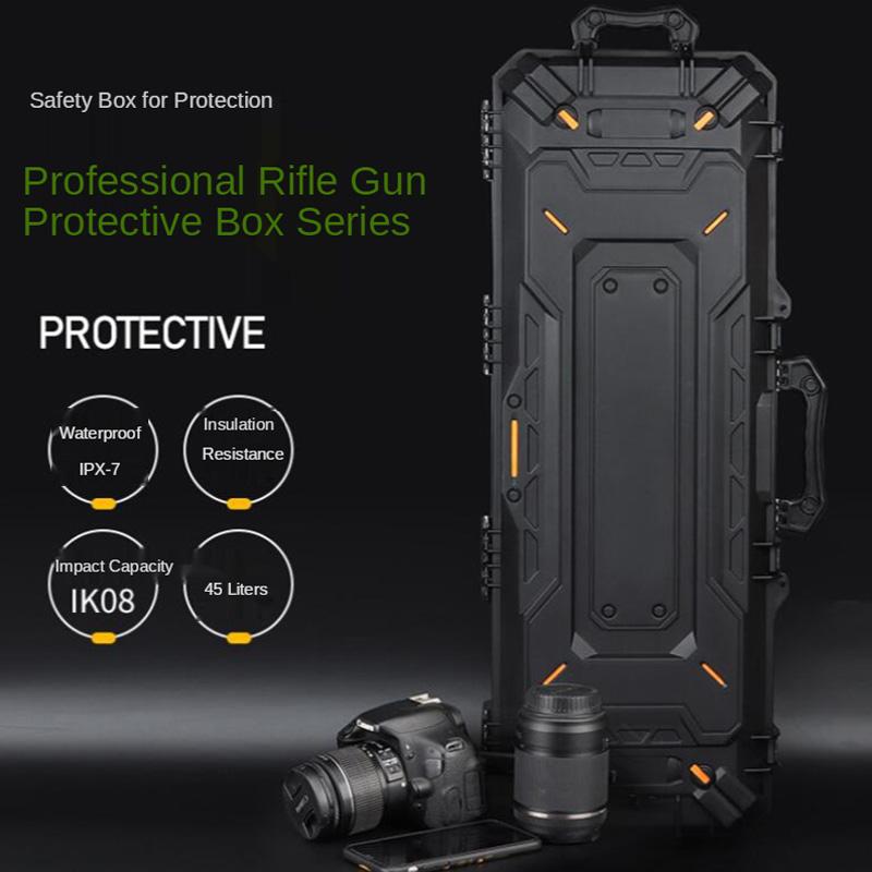 

Stuff Sacks Tactical Rifle Protective Box Hunting Holster Portable Storage Case Military Waterproof Cs Gun Bag For Camera, Black color