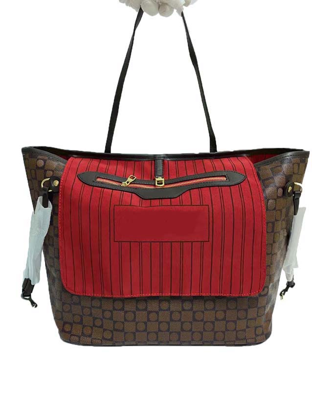

Luxury Flower Brown With Original Bags Serial neverfull Number purse Large Shopping designer bag handbags Totes Package Shoulder bags, Dust bag