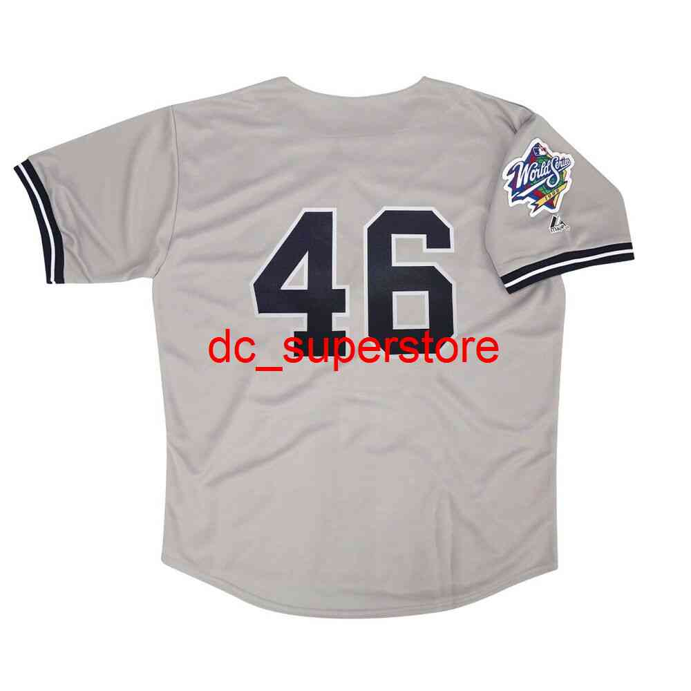 

Custom sewing Andy Pettitte 1999 New York World Series Road Jersey Men Women Youth Baseball Jersey XS-6XL, Black