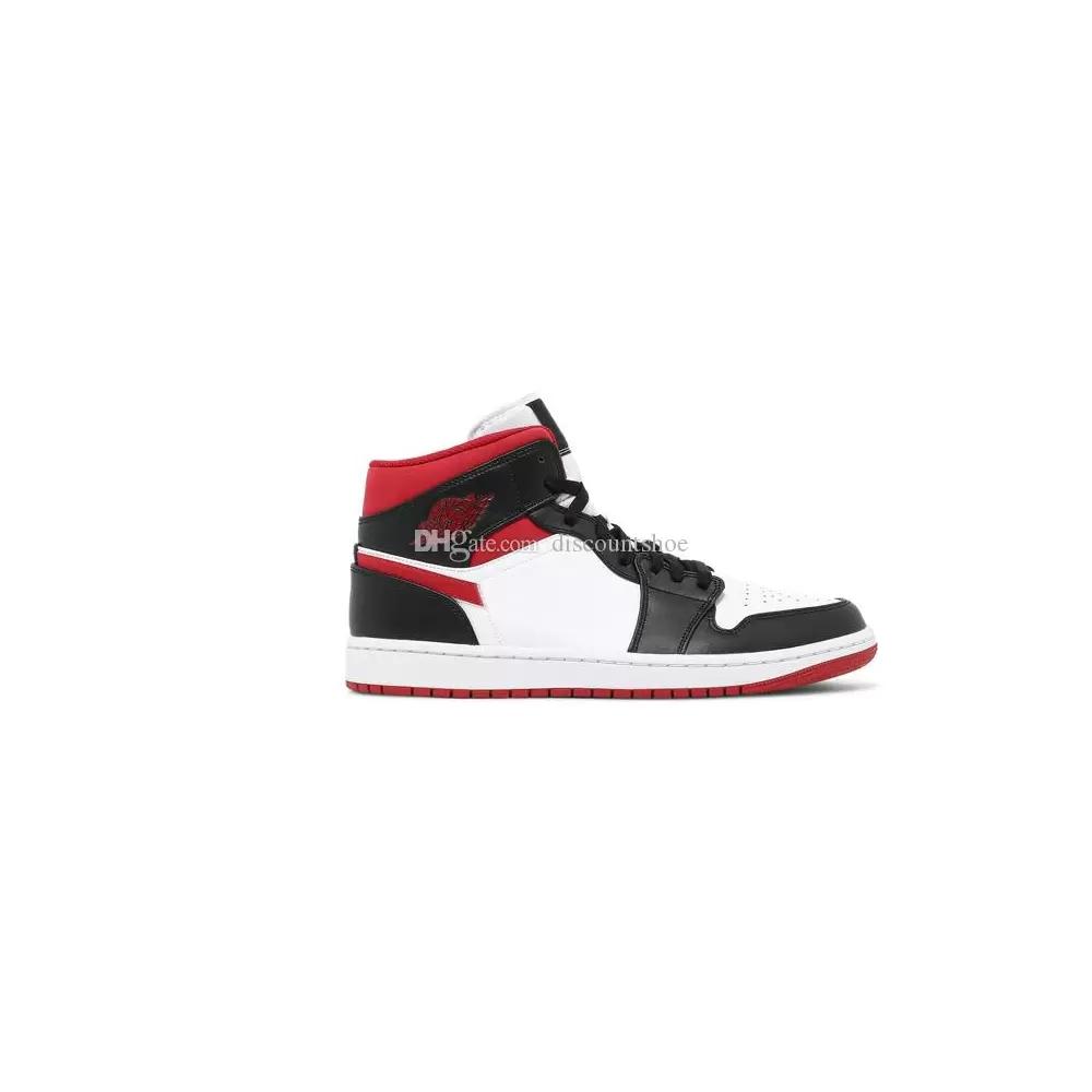

jumpman 1 Mid Black Gym Red Basketball Shoes 1s Men Women Sneakers High quality SKU:554724 122 (Delivery within 24 hours), Sku 554724 082
