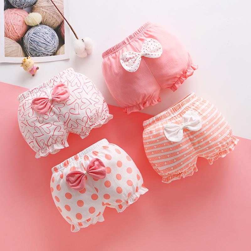 

Panties Cute Children's Cotton Boxer Underwear Baby Boy & Girls Briefs Kid Bread Underpants For 0-3 Years 4pieces/Bag, Briefs-3
