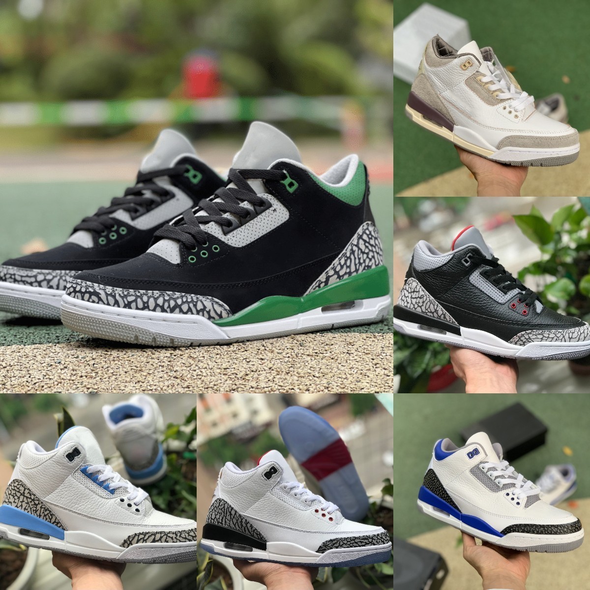 

Jumpman Racer Blue 3 3S Basketball Shoes Mens Pine Green Cool Grey A Ma Maniere UNC Fragment Black Cement Pure White SEOUL Court Purple JTH Designer Trainer Sneakers, Please contact us