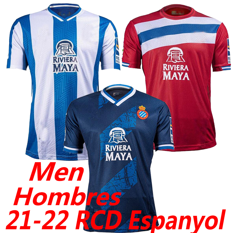 

22/23 RCD Espanyol soccer jerseys Camisetas de Futbol 2022 2023 R.D.T WU LEIPUADO PEDROSA EZZARFANI football shirts DAVID LOPEZ EMBARBA MELENDO DARDER Uniforms, 22-23 home