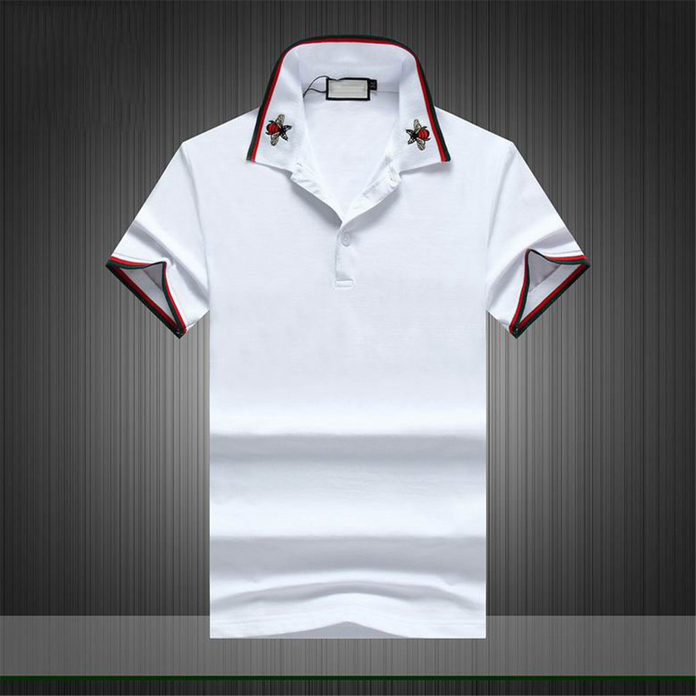 

21ss mens t-shirts bee Polo shirts fashion brand summer clothing short sleeve luxury tshirt hoodies Business Casual tops tee M-3XL, White;black
