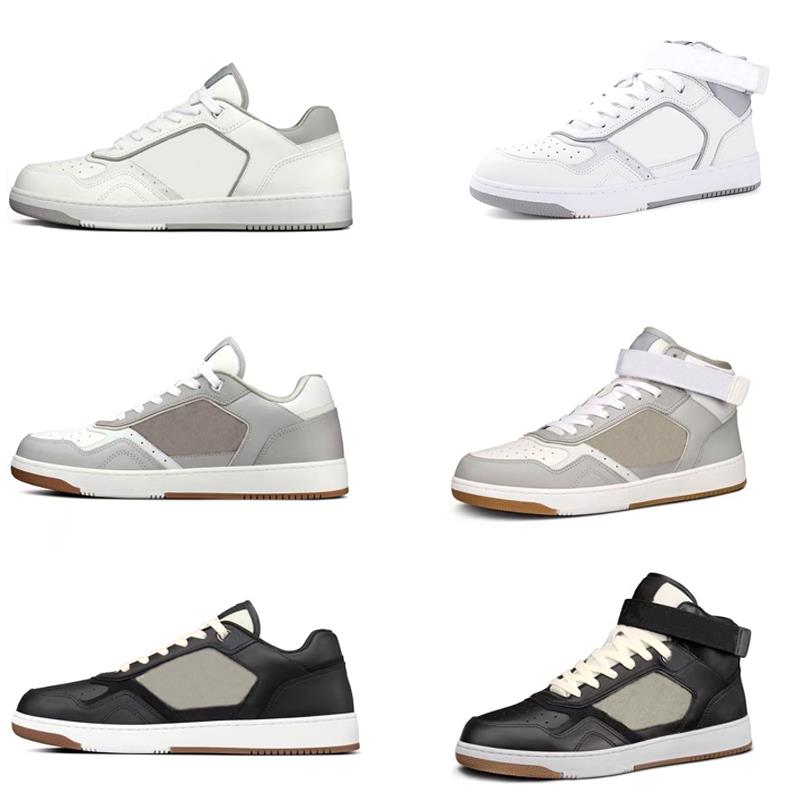 

New Designer B27 Fashion Top Leisure Printed Oblique Sneakers Leather Low Shoes High Genuine Casual shoes, Color 4