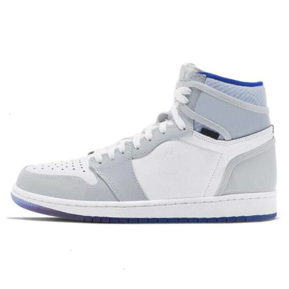 

Better Quality 1 High Zoom R2T Racer Blue Basketball Shoes Men Women 1s Zoom White Grey Sports Sneakers With Box brazil lesvago, Zoom racer blue