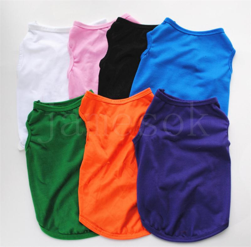 

Color Solid Pet Vest Small Dog Cat Clothes Dress t Shirt Apparel Shirts Db333, As pic