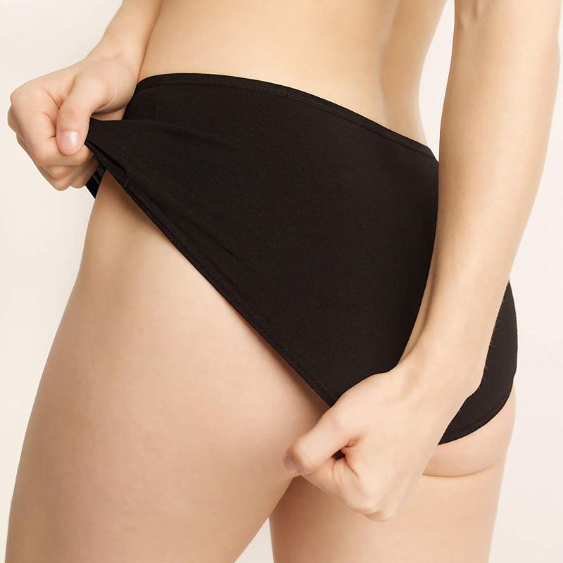 

Women's Panties 6 Pieces Women Lingerie Solid Color Temptation Seamless Briefs Female High Waist Comfy Intimate Underwear #T2G, Black